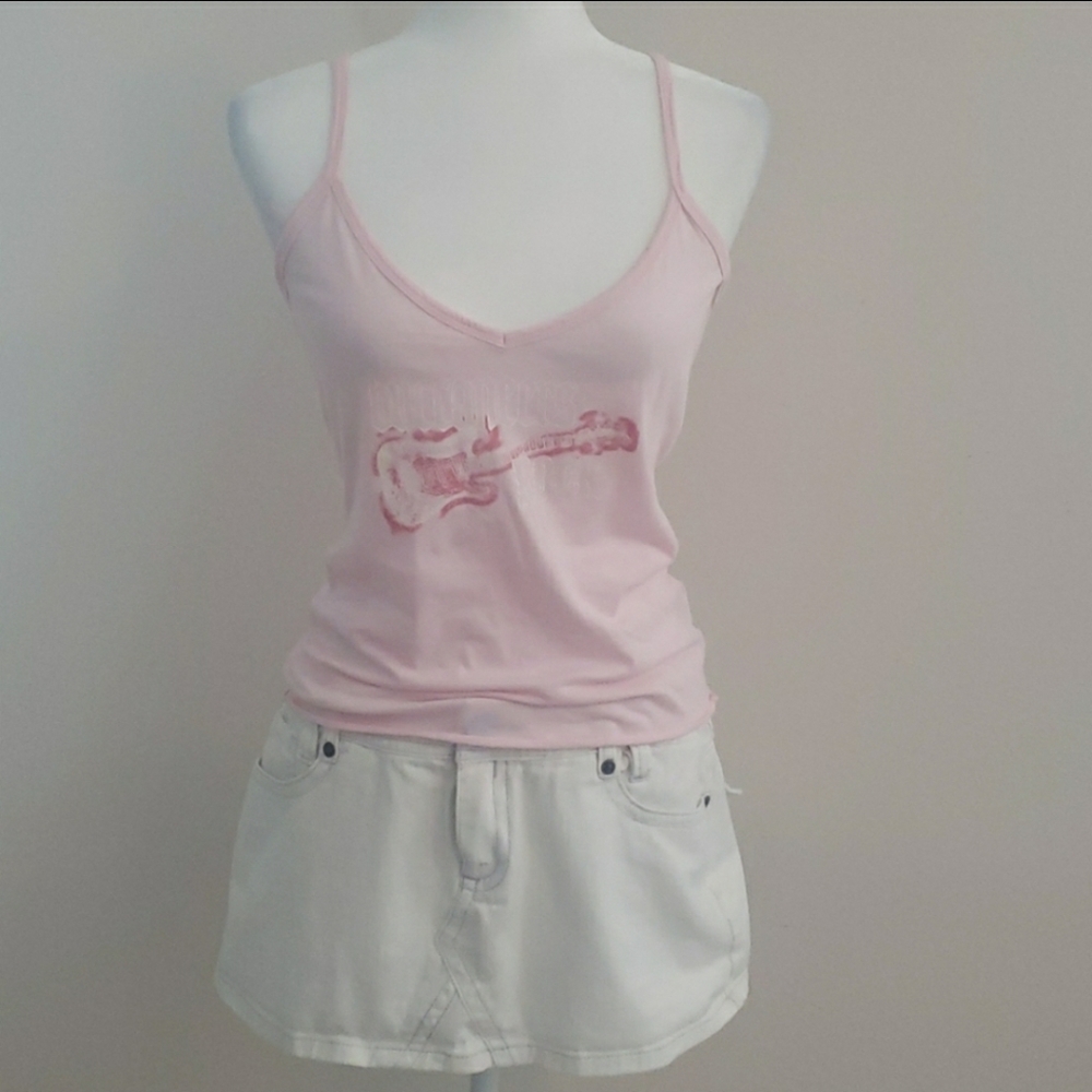 VINTAGE White Roxie Jean's Mini Skirt Size 11 - Picture 8 of 8